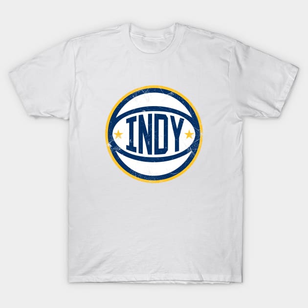 Indy Retro Ball - White T-Shirt by KFig21